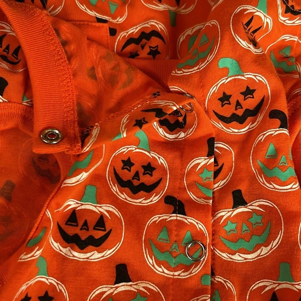 NWT Halloween pumpkin dog pajamas L